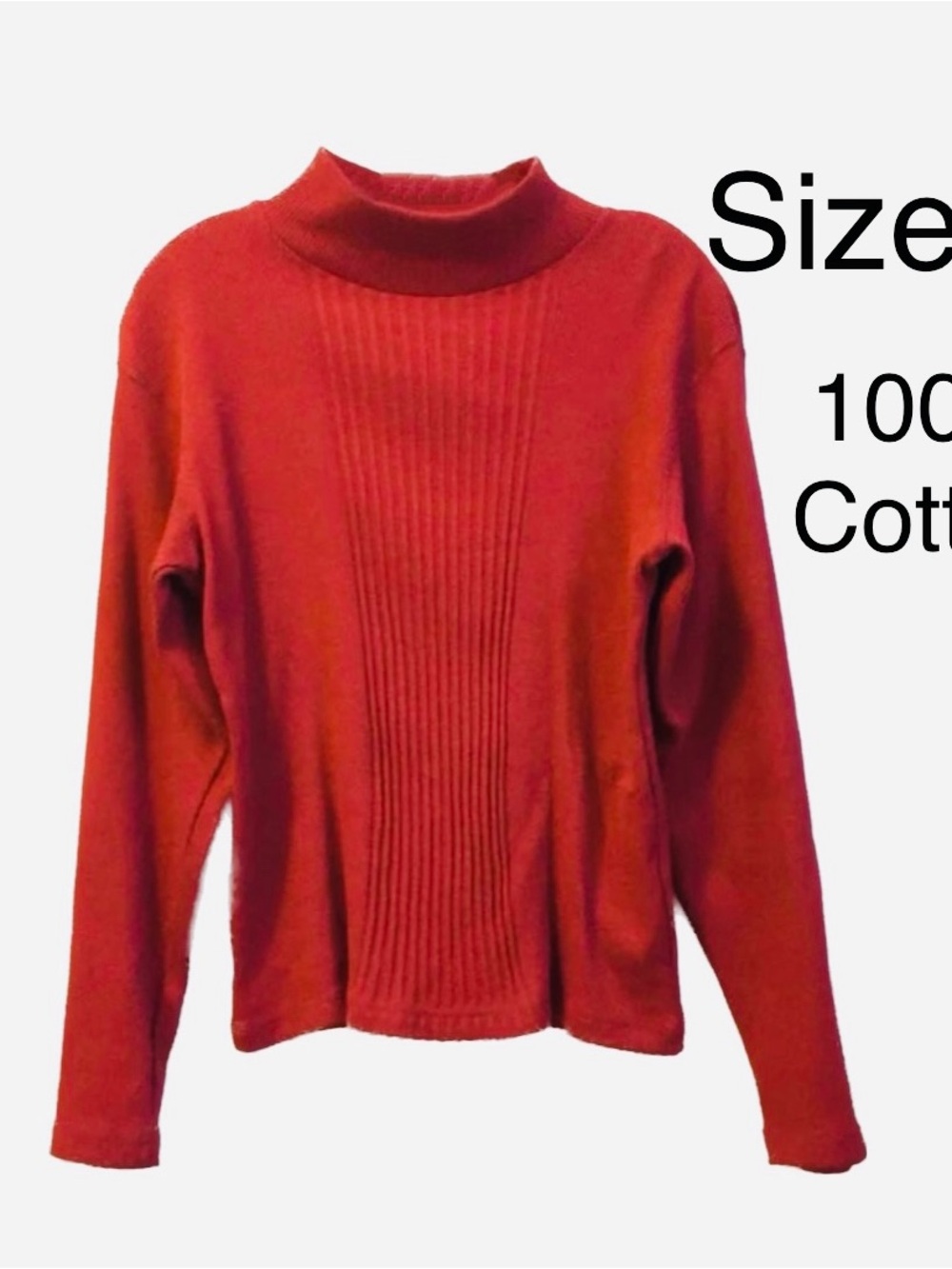 🧶 Liz Claiborne Knit Sweater Pullover Mock Neck Cotton Fall Winter